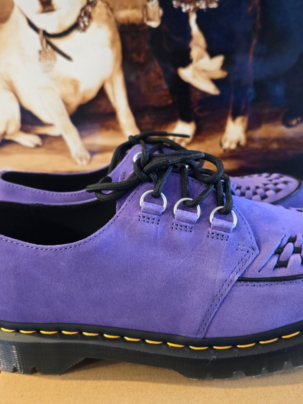 Dr Martens Ramsey Woven Suede Creepers Purple Mens Size 10 US NEW RARE - Picture 6 of 10